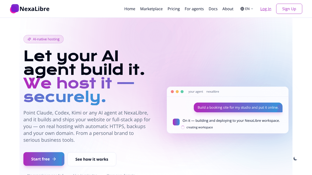 NexaLibre website screenshot
