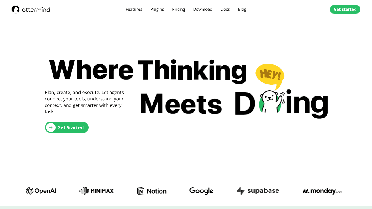 Ottermind website screenshot