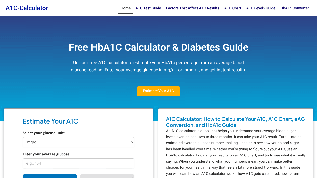 A1C Conversion Chart