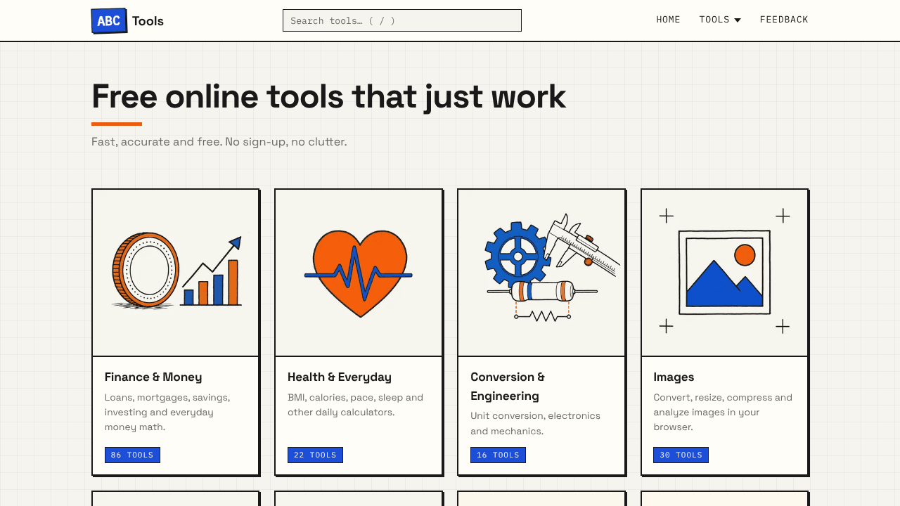 ABC Tools: Free Online Tools