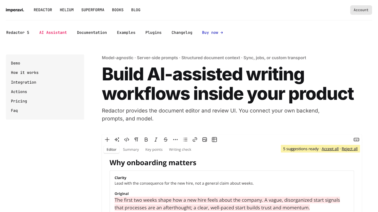AI Content Editing Toolkit website screenshot