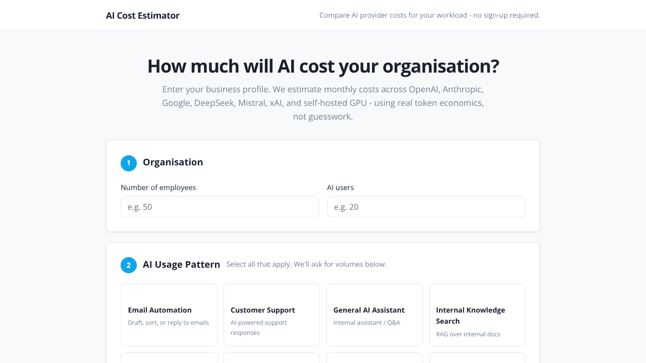 AI Cost Estimator