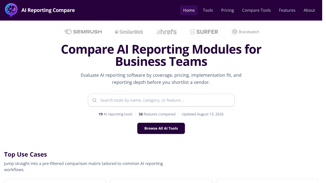 AI Reporting Compare