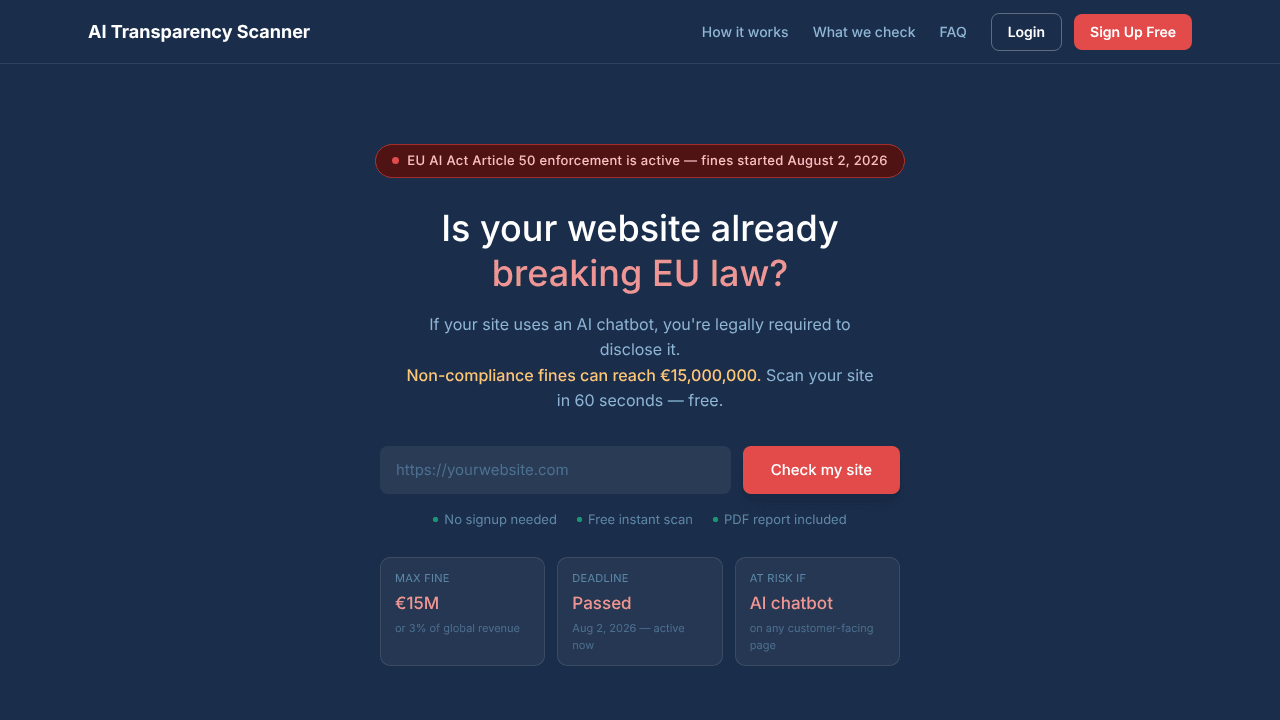 AI Transparency Scanner