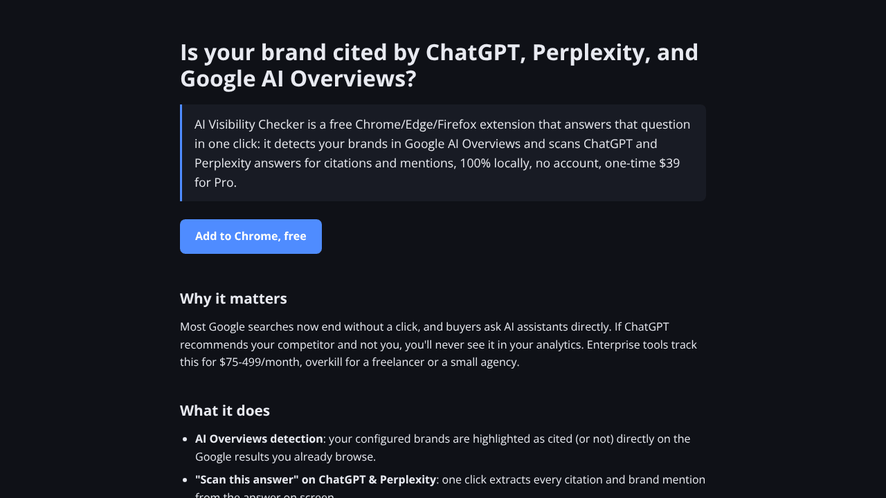 AI Visibility Checker