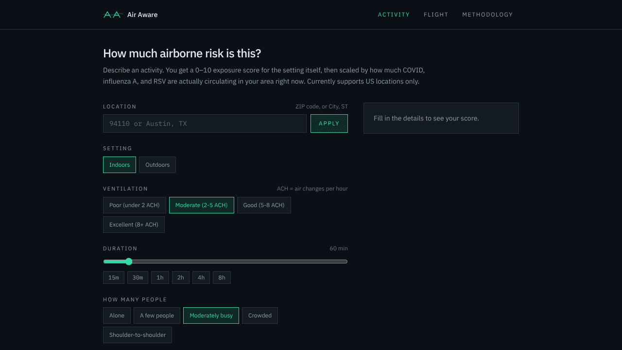 Air Aware Risk Assessment
