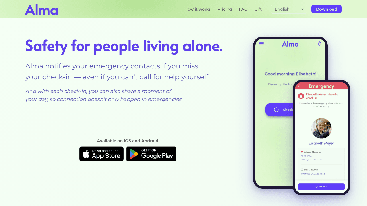 Alma Safety Check-In