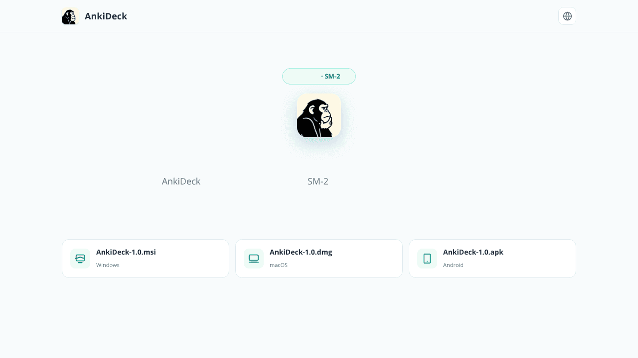 AnkiDeck website screenshot