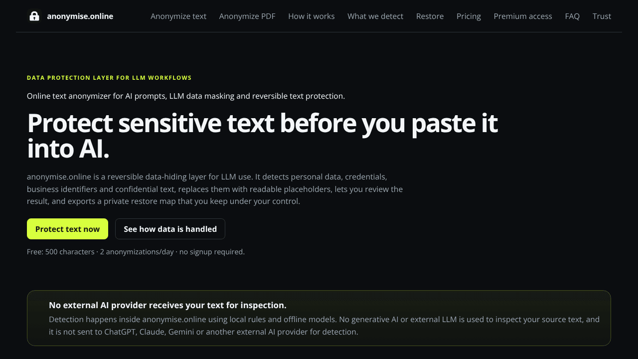 anonymise.online
