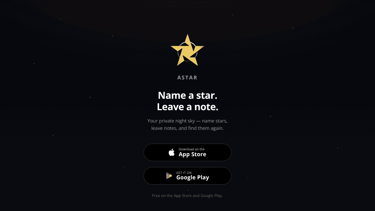 Astar: Interactive 3D Star Map website screenshot