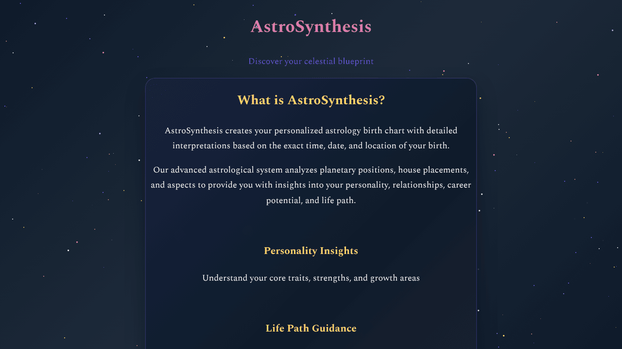 AstroSynthesis