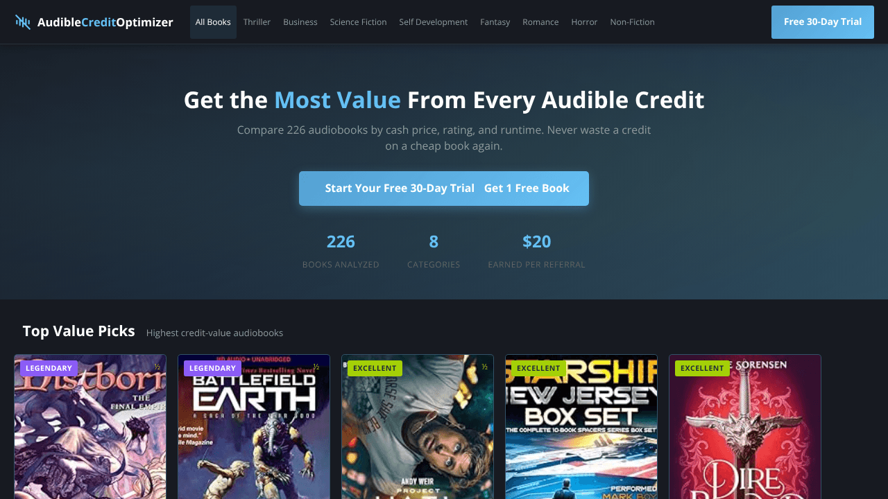 Audible Credit Optimizer