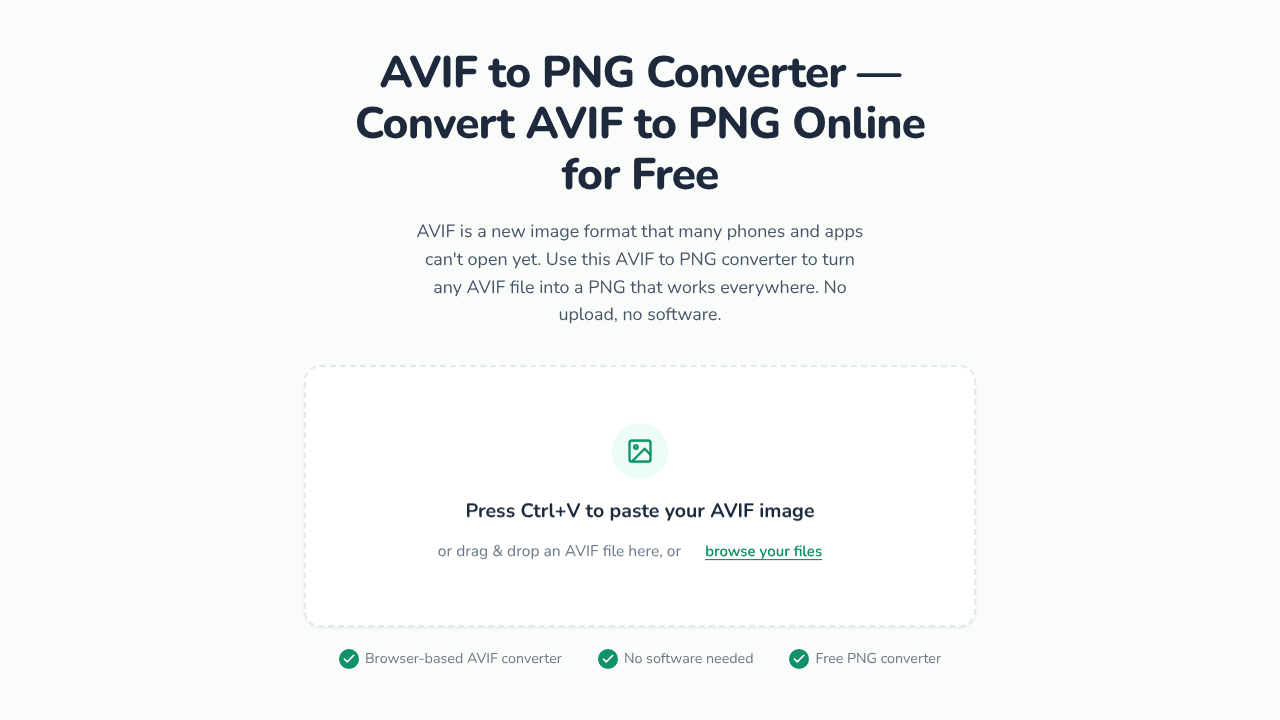 AVIF to PNG Converter