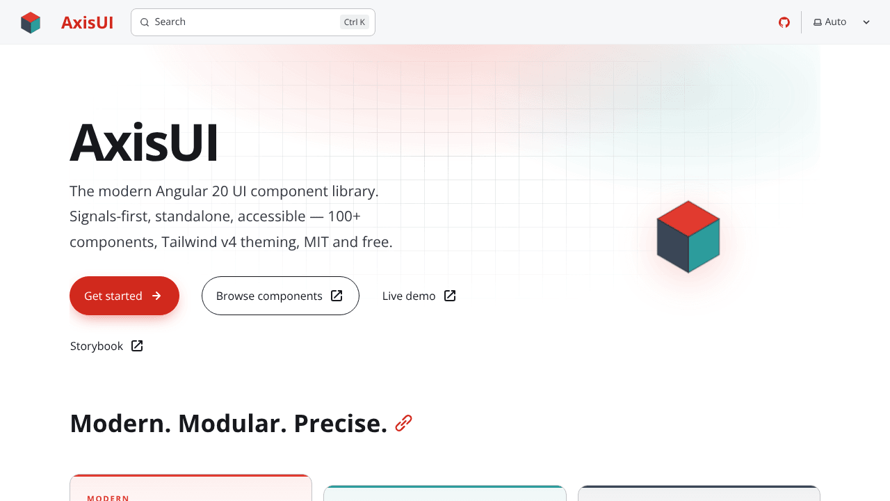AxisUI — Angular 20 UI Library