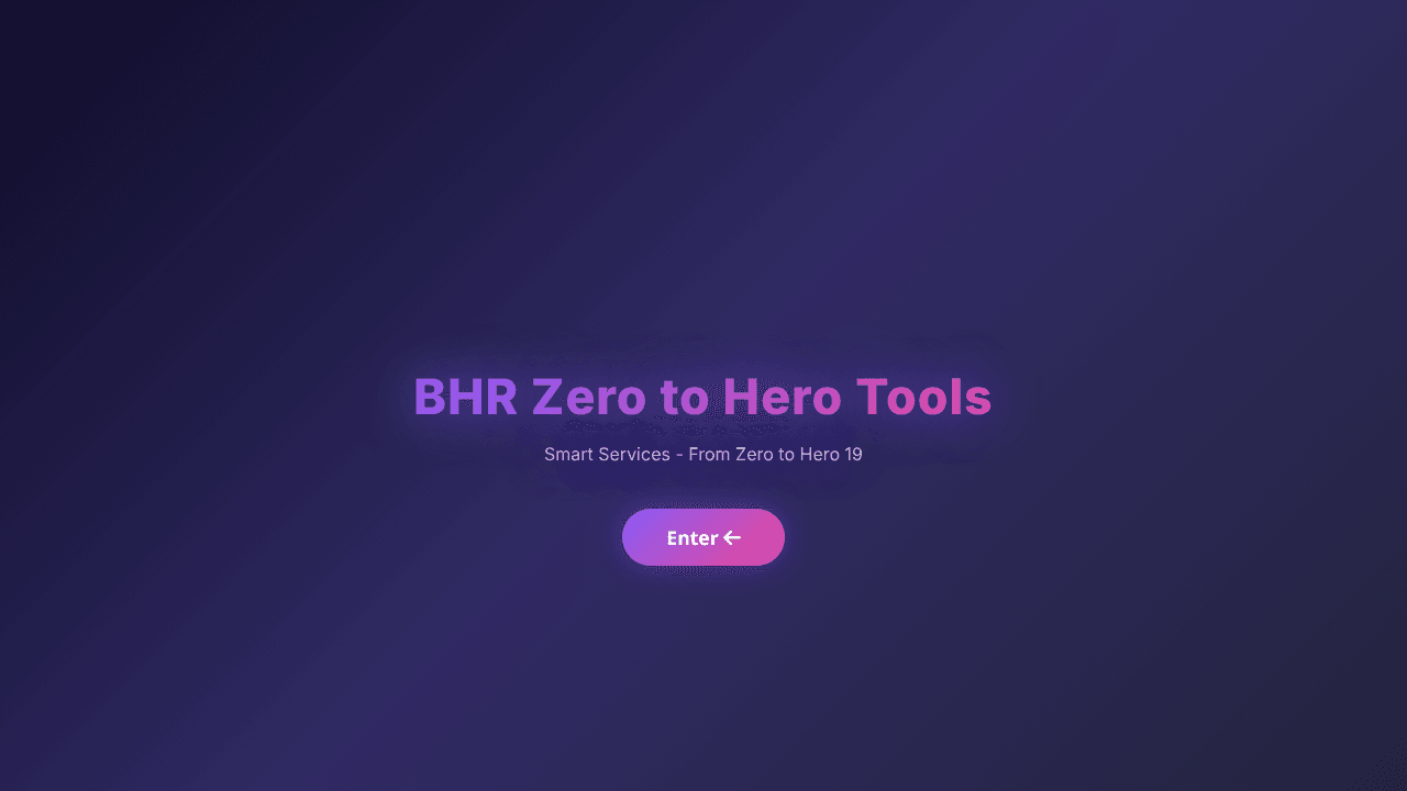 BHR Zero to Hero Tools