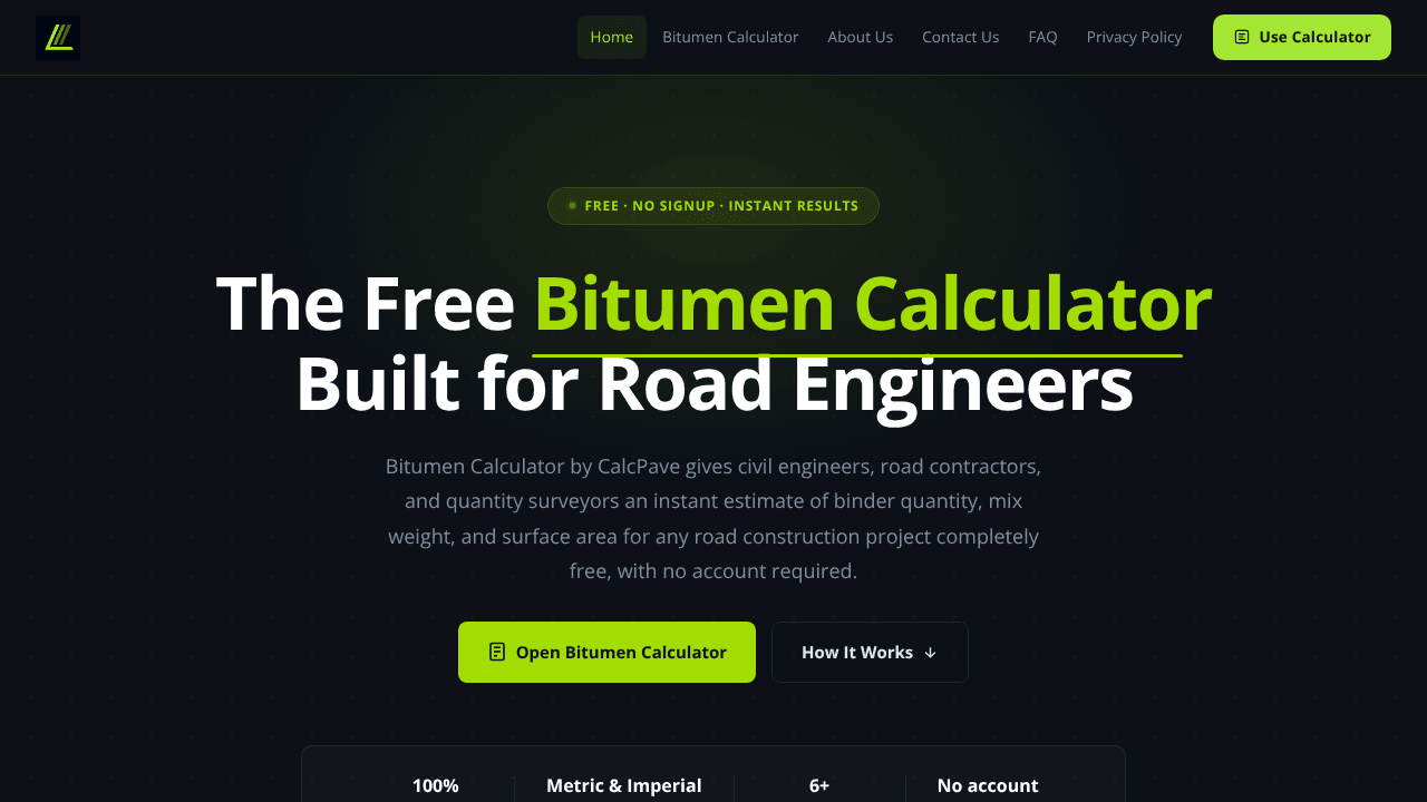 Bitumen Calculator
