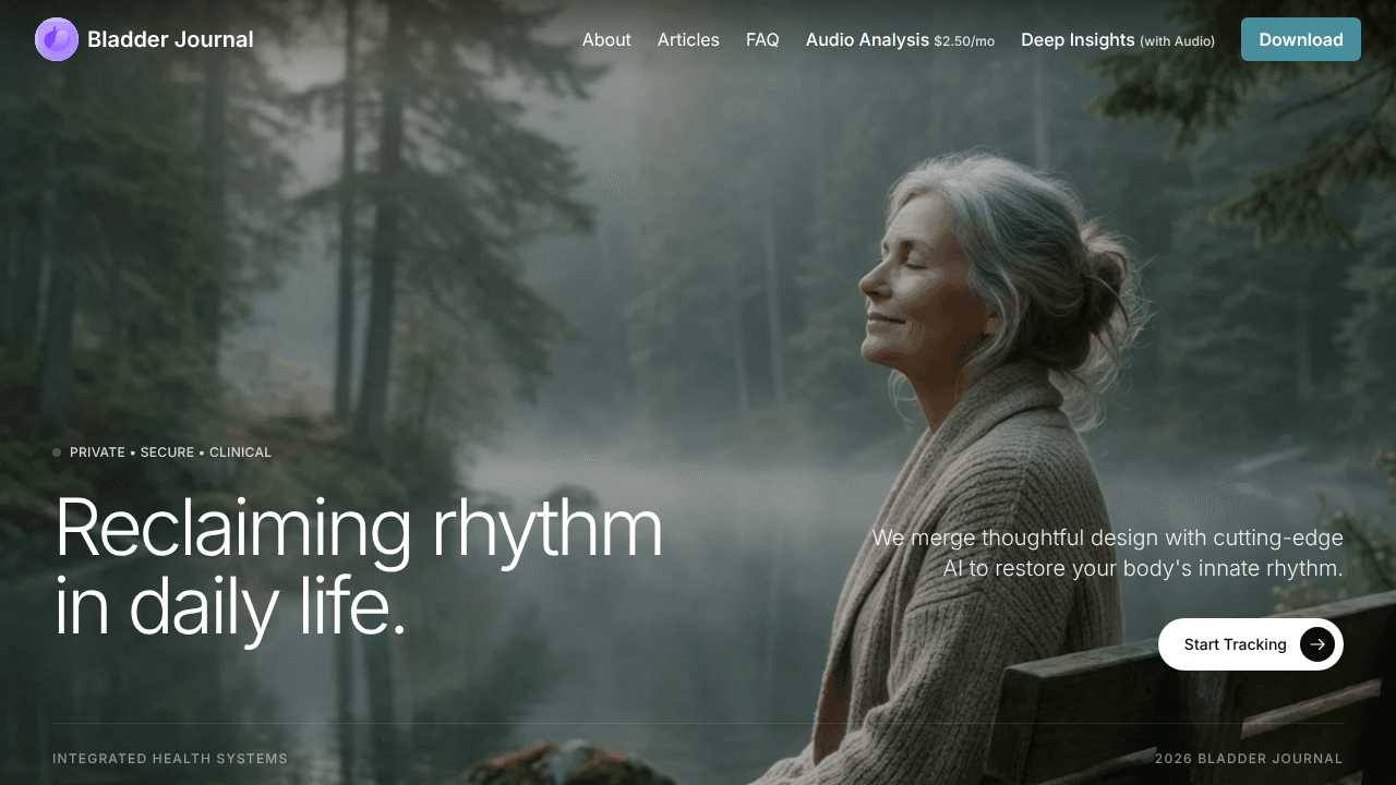 Bladder Journal website screenshot