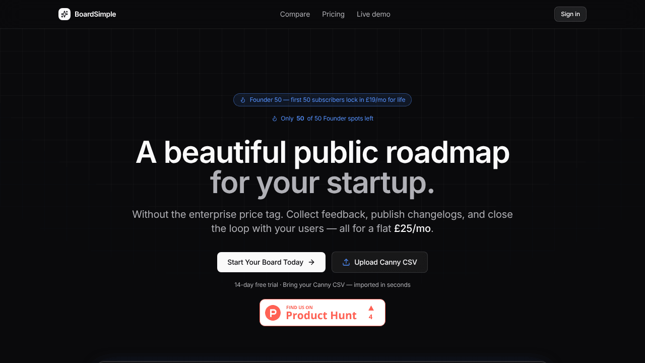 BoardSimple — Public roadmap