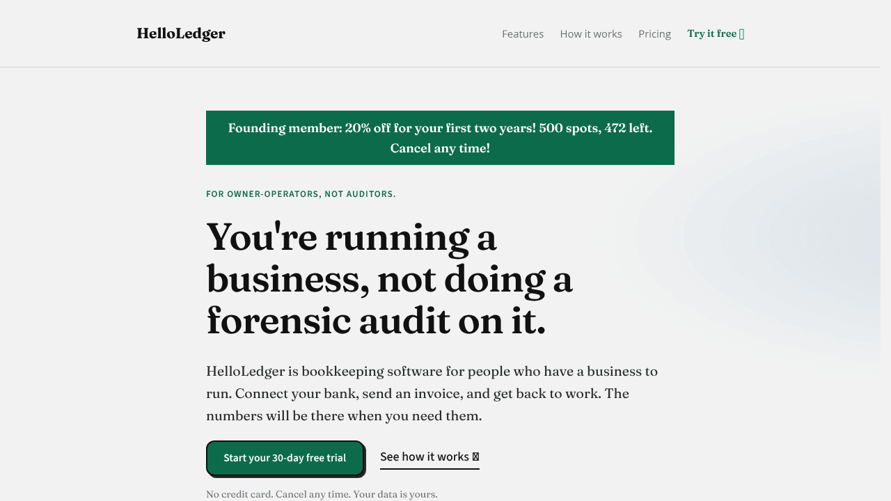 Bookkeeping with BYO AI — HelloLedger