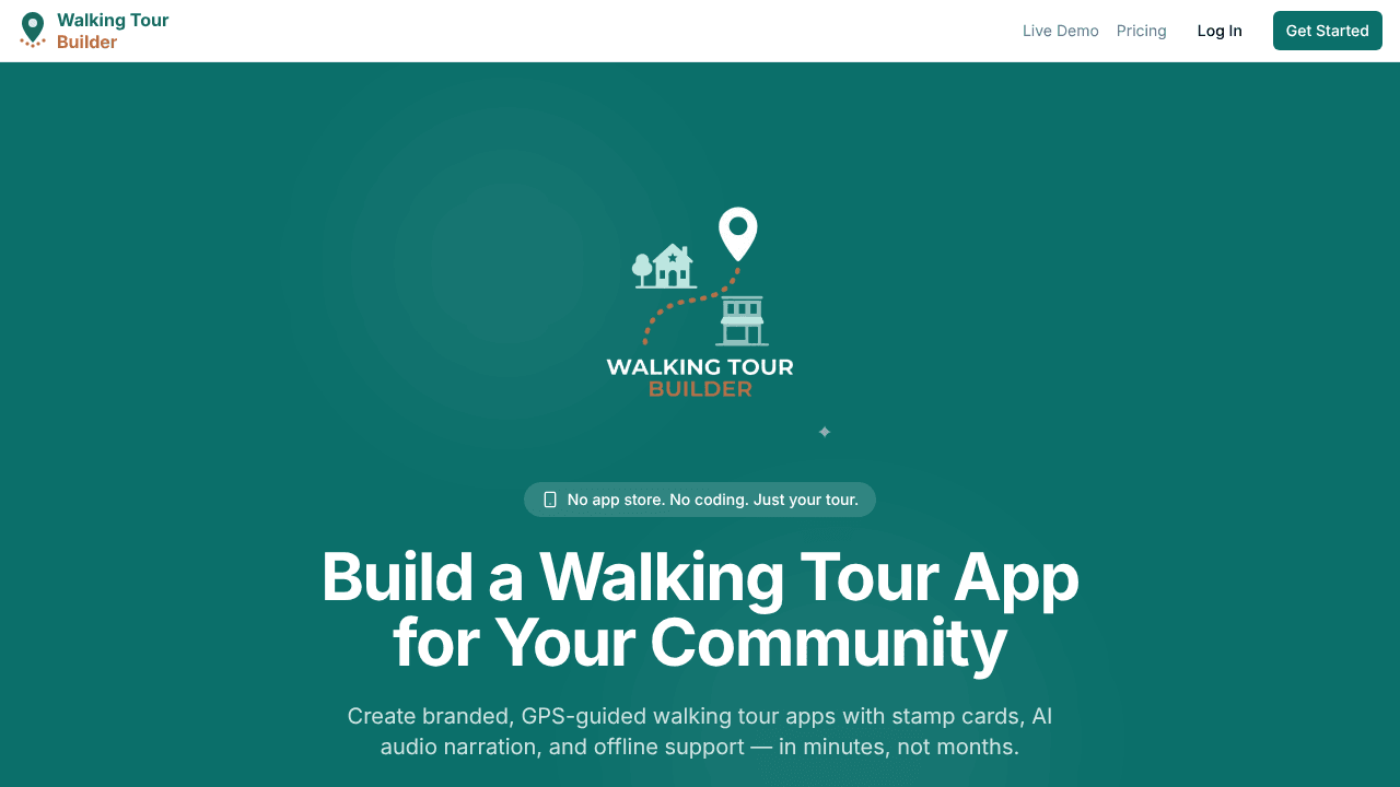Branded GPS walking tour apps