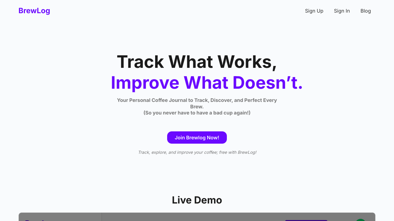 BrewLog - Free Coffee Journal