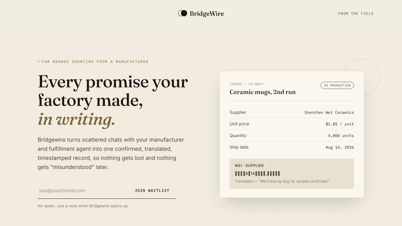 Bridgewire