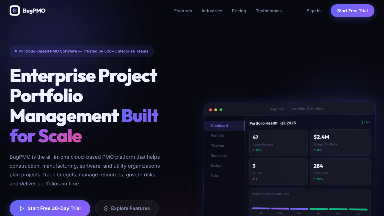 BugPMO — Enterprise Project Managementy