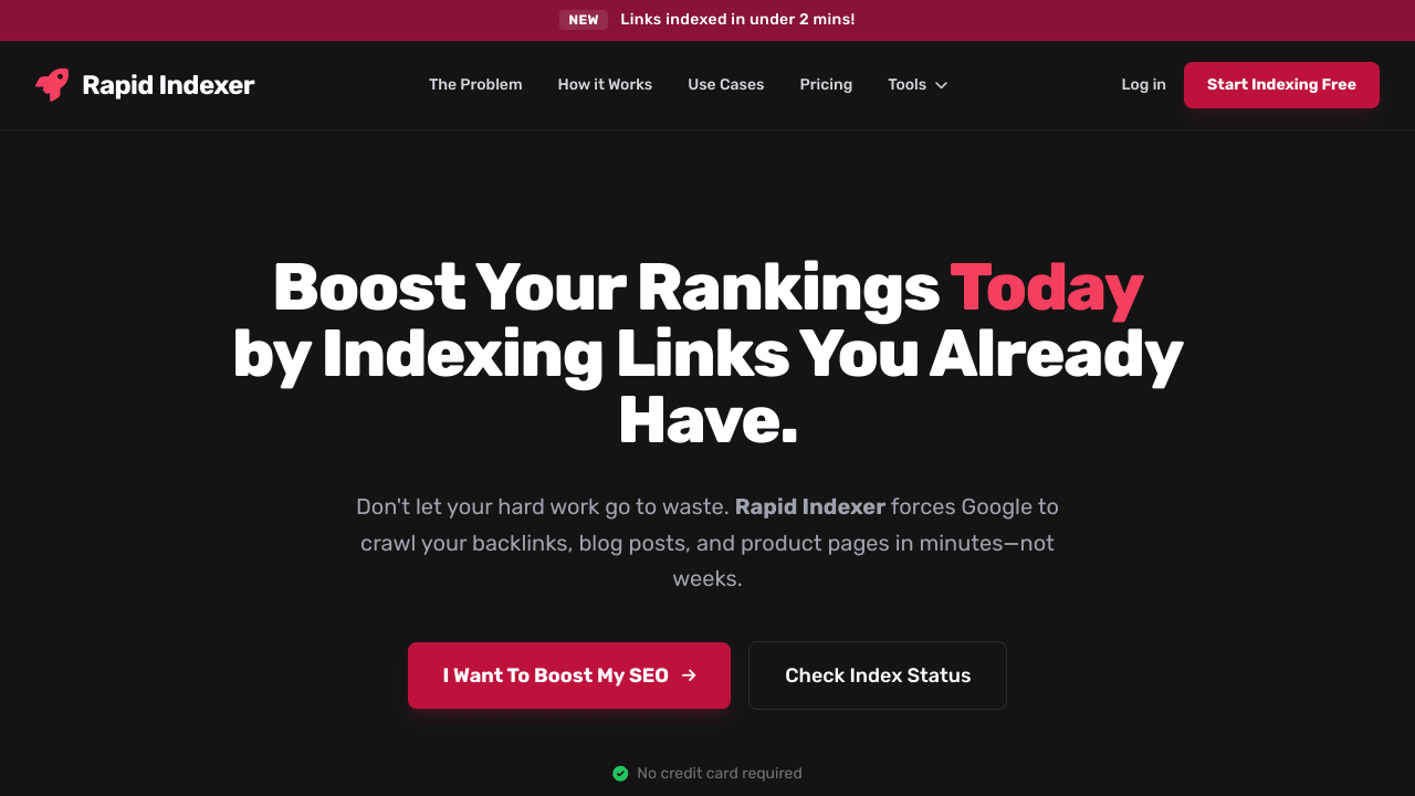 Rapid Indexer, Fastest Google Indexing Tool
