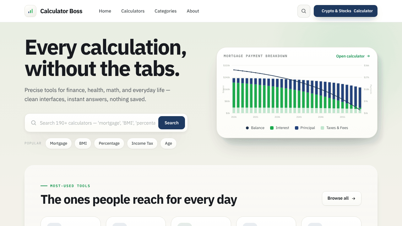 Calculator Boss -Free Online Calculators