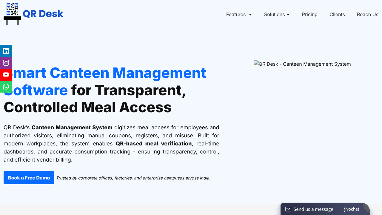 Canteen Management Software – QR Desk