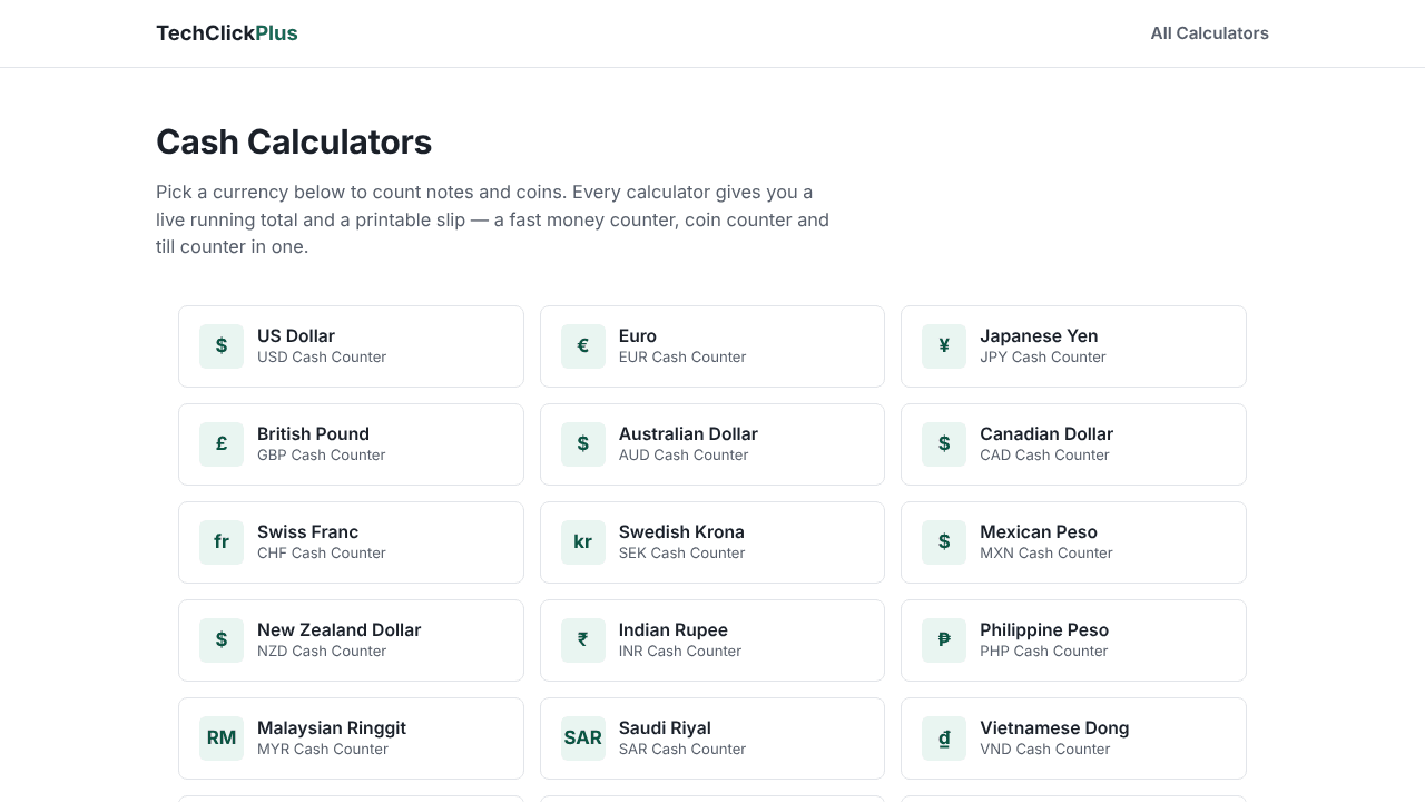 Cash & Money Calculators