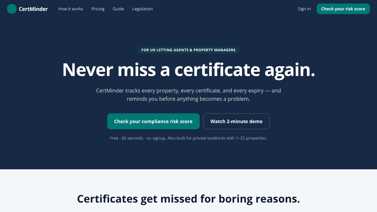 CertMinder