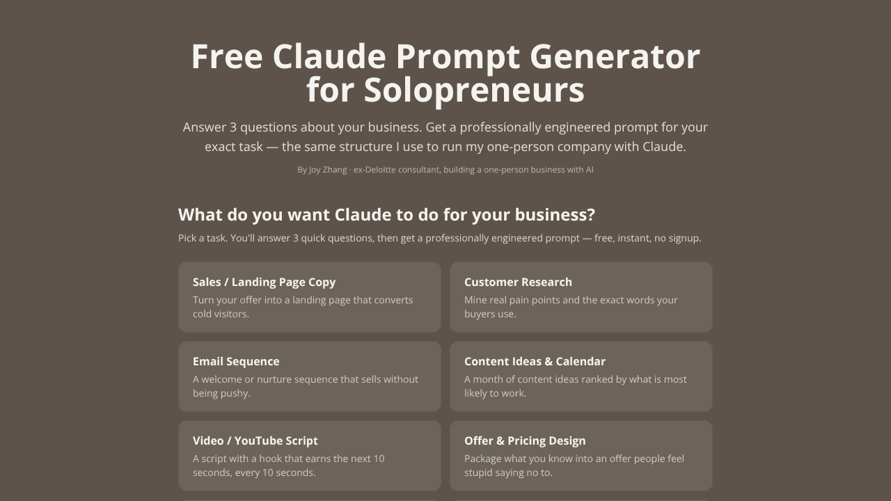 Claude Prompt Generator