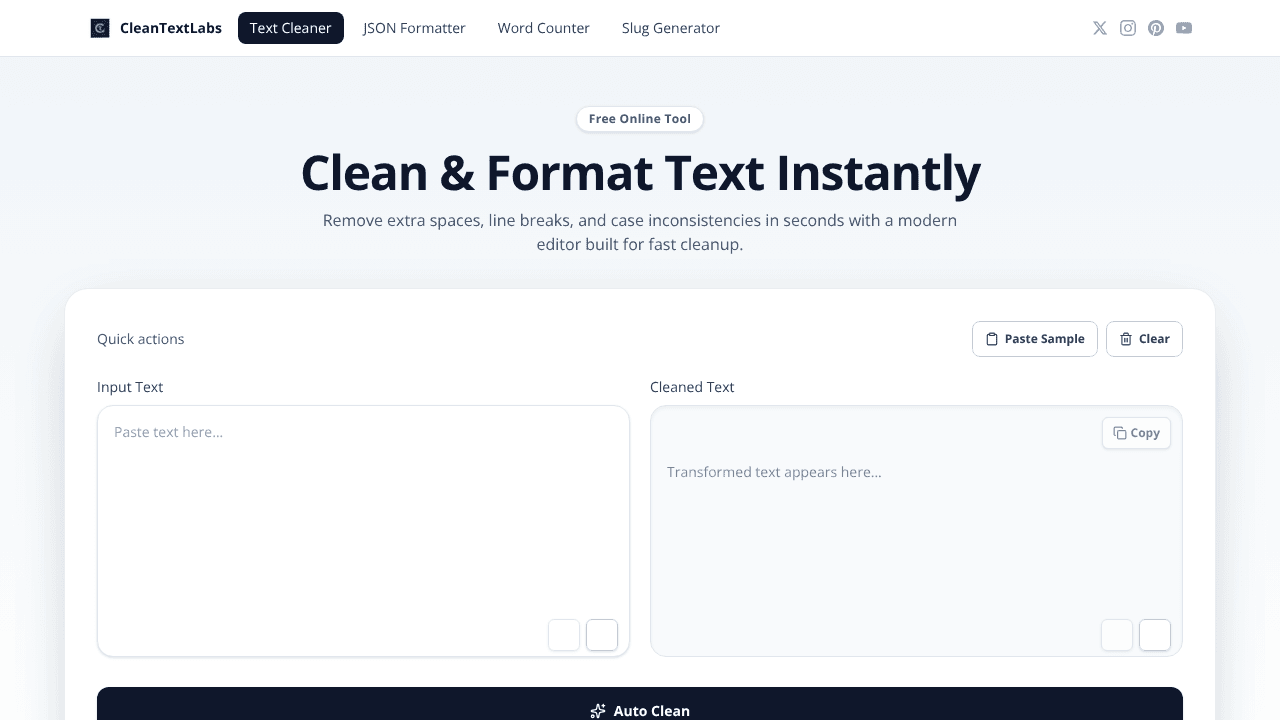 CleanTextLabs