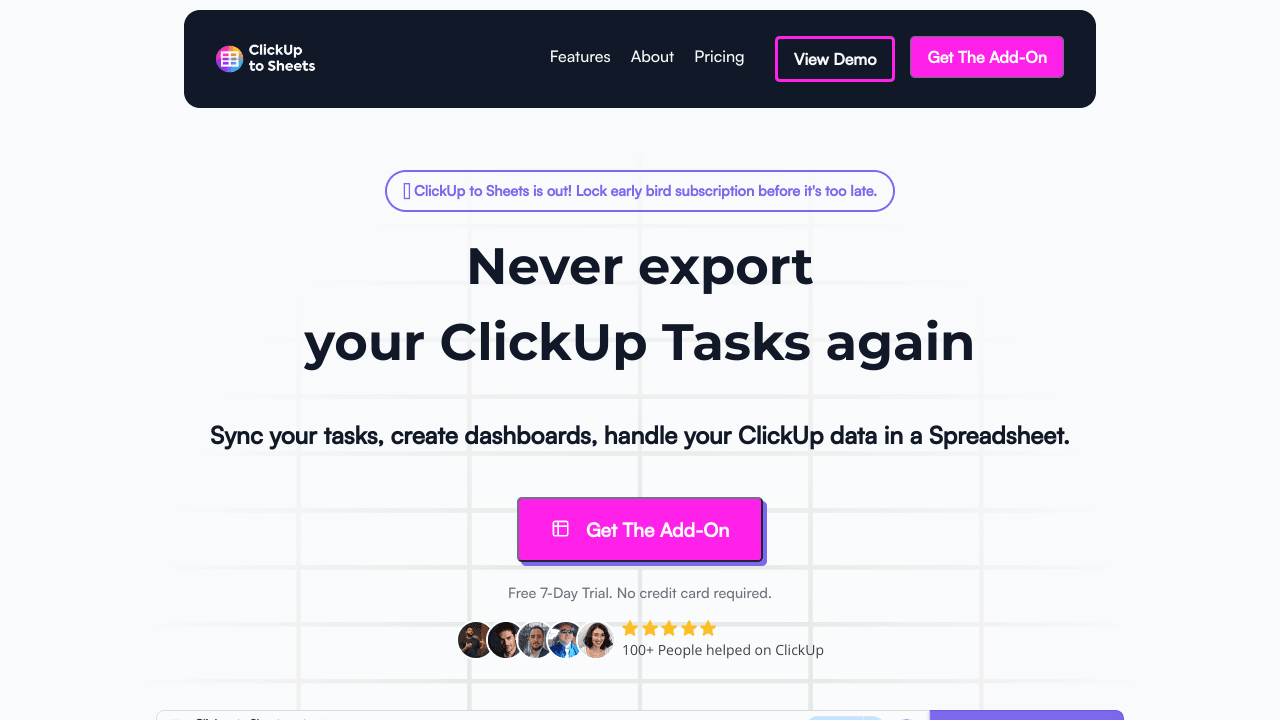 ClickUp to Sheets