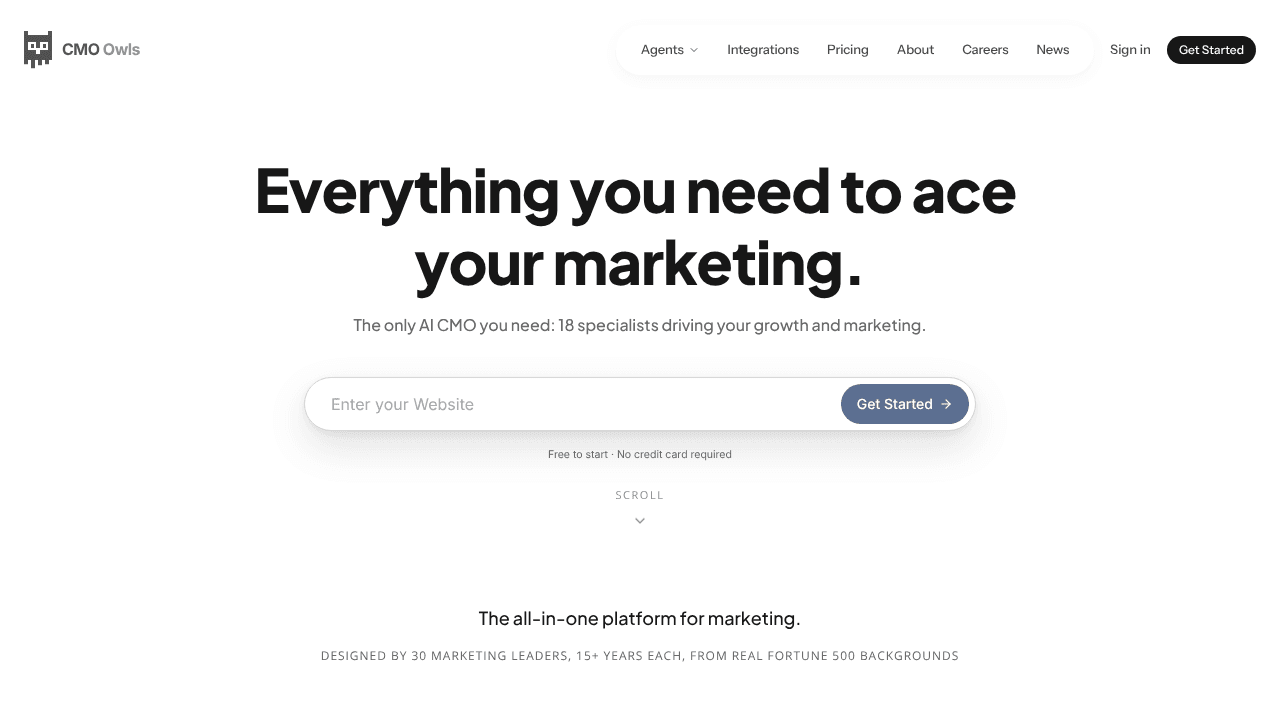 CMO Owls website screenshot