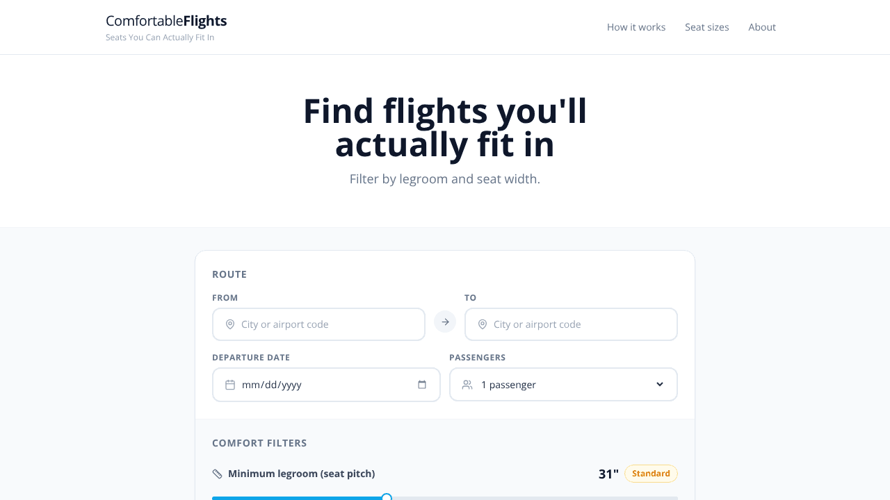 ComfortableFlights