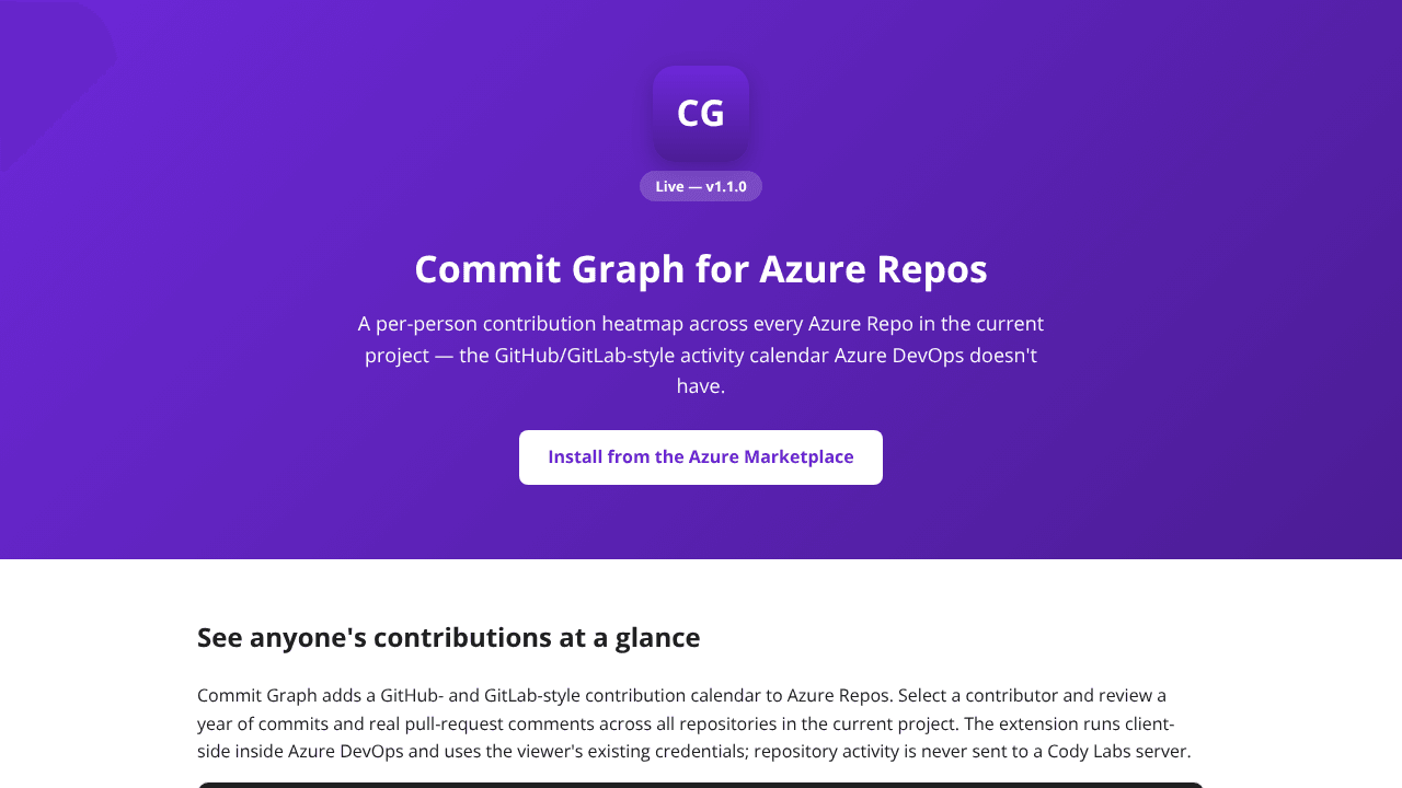 Commit Graph for Azure Repos