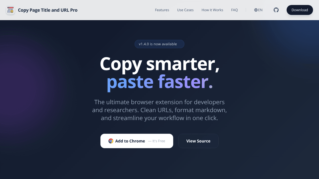 Copy Page Title and URL Pro