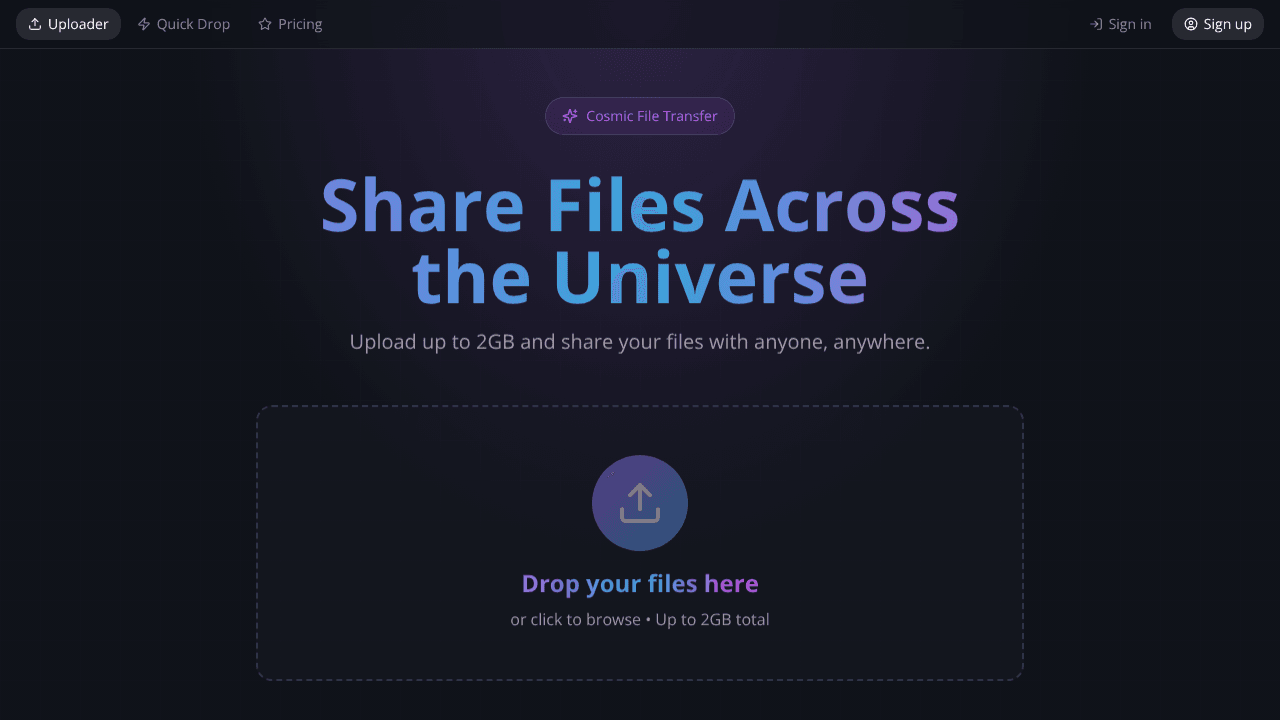 Cosmic Uploader