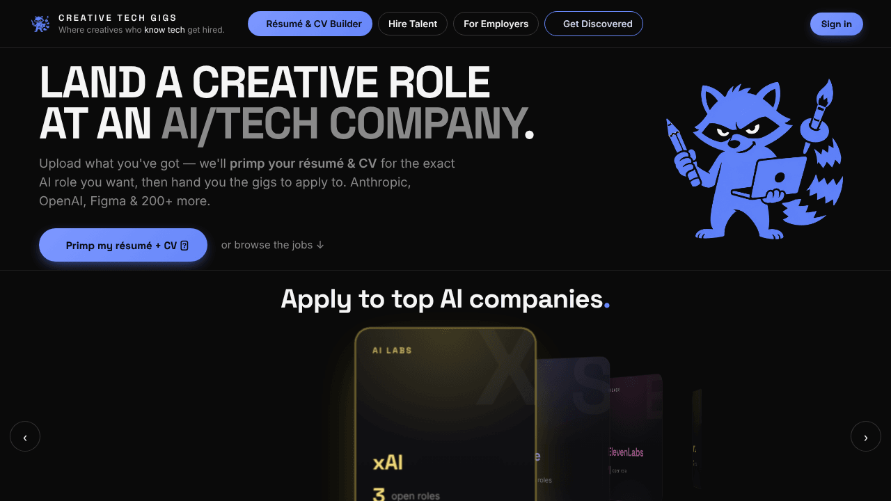 Creative Tech Gigs