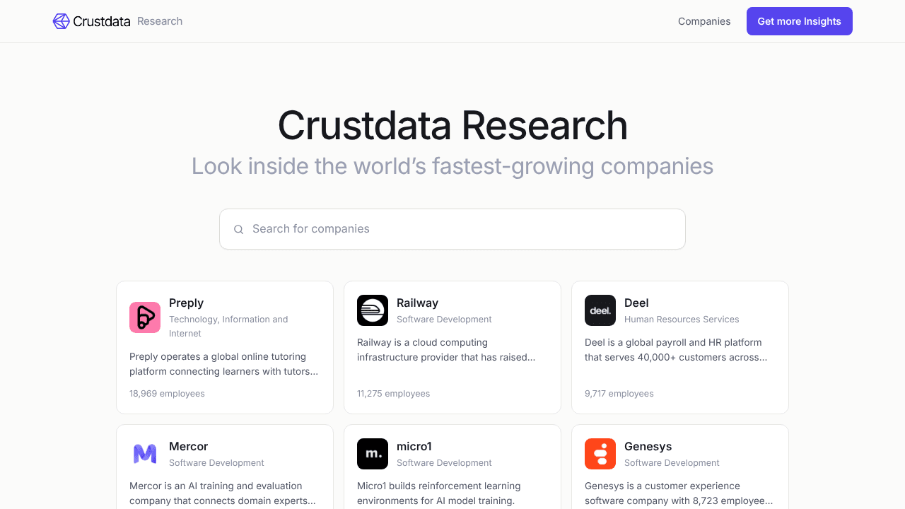 Crustdata Research