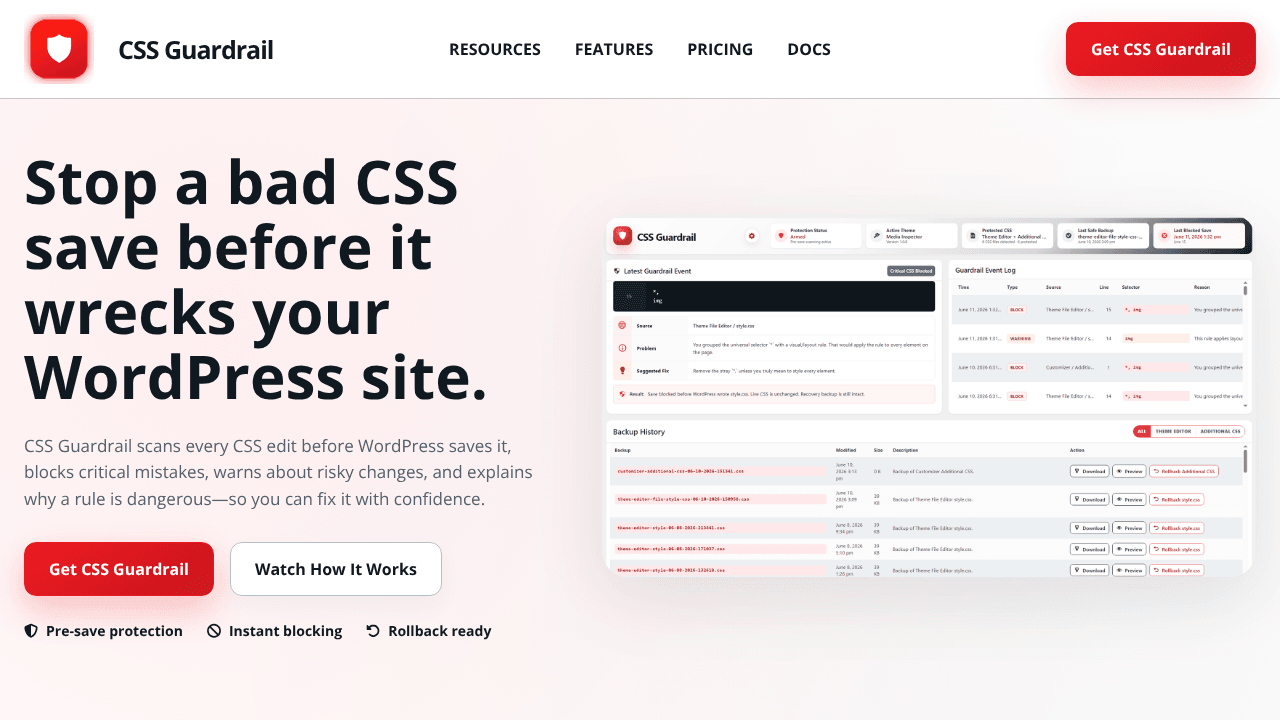 CSS Guardrail