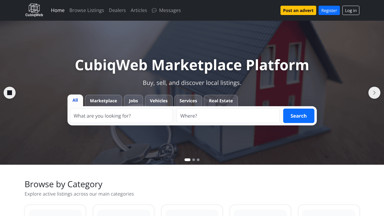 CubiqWeb Marketplace Platform