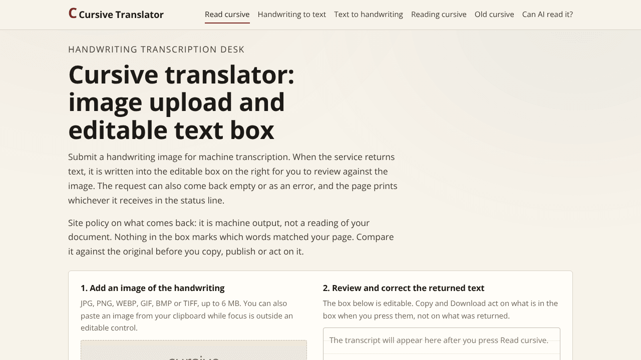 Cursive Translator