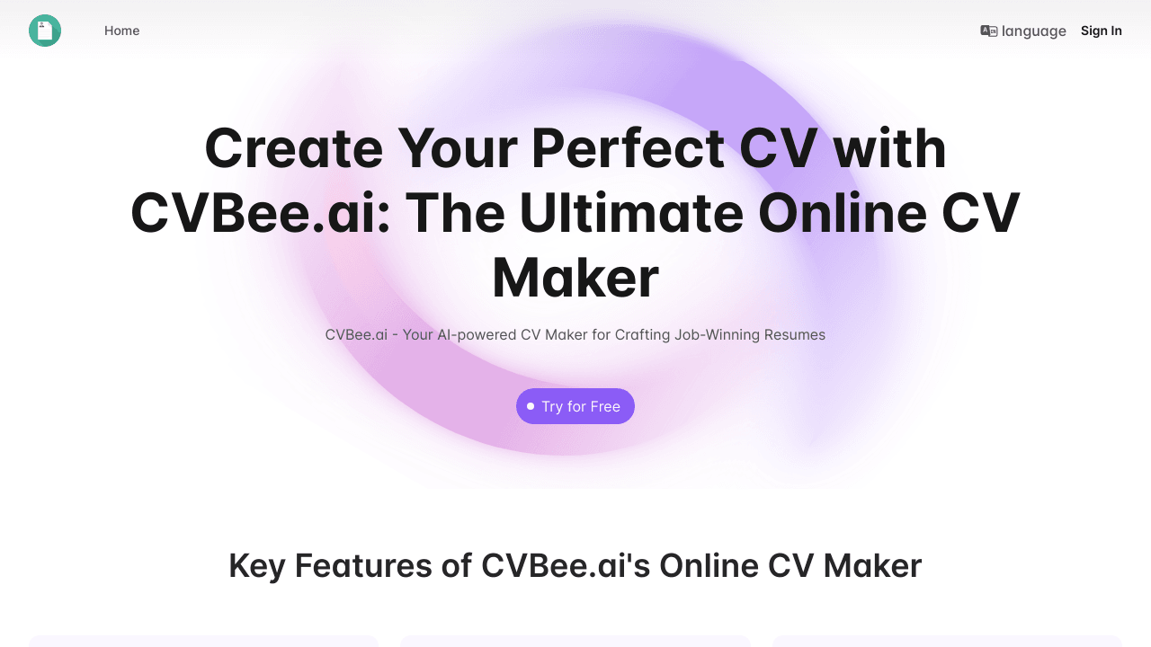 CVBee.ai: AI CV Maker Free Online
