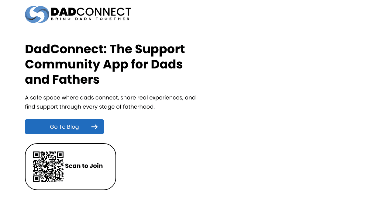 DadConnect website screenshot