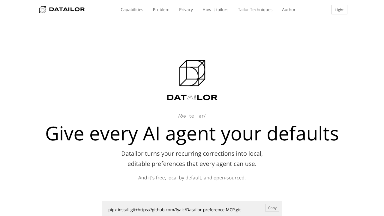 Datailor Preference MCP