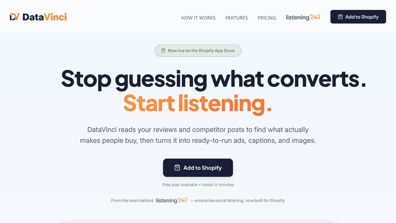 DataVinci ‑ Insights to Ads