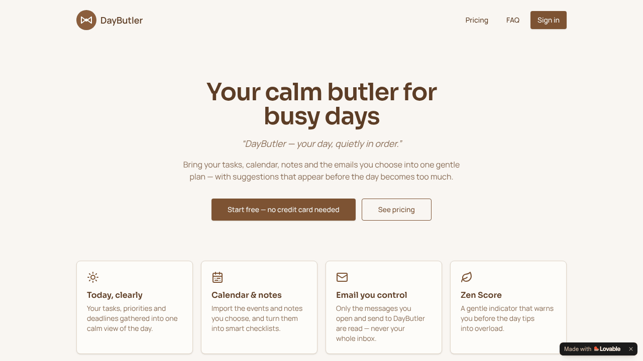 DayButler - AI‑Powered Daily Assistant